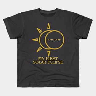 My first solar eclipse 8 April 2024 Kids T-Shirt